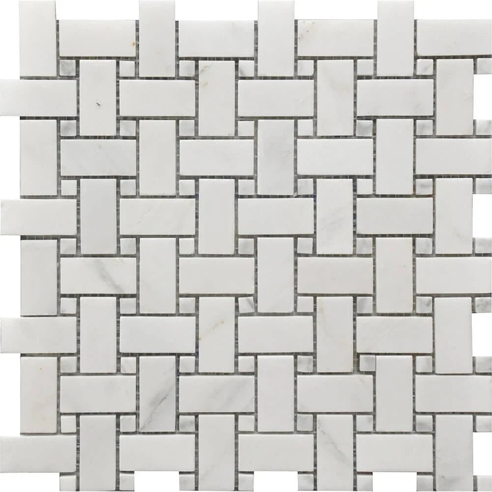 Rockart Basket Weave Marble Mosaic Tile