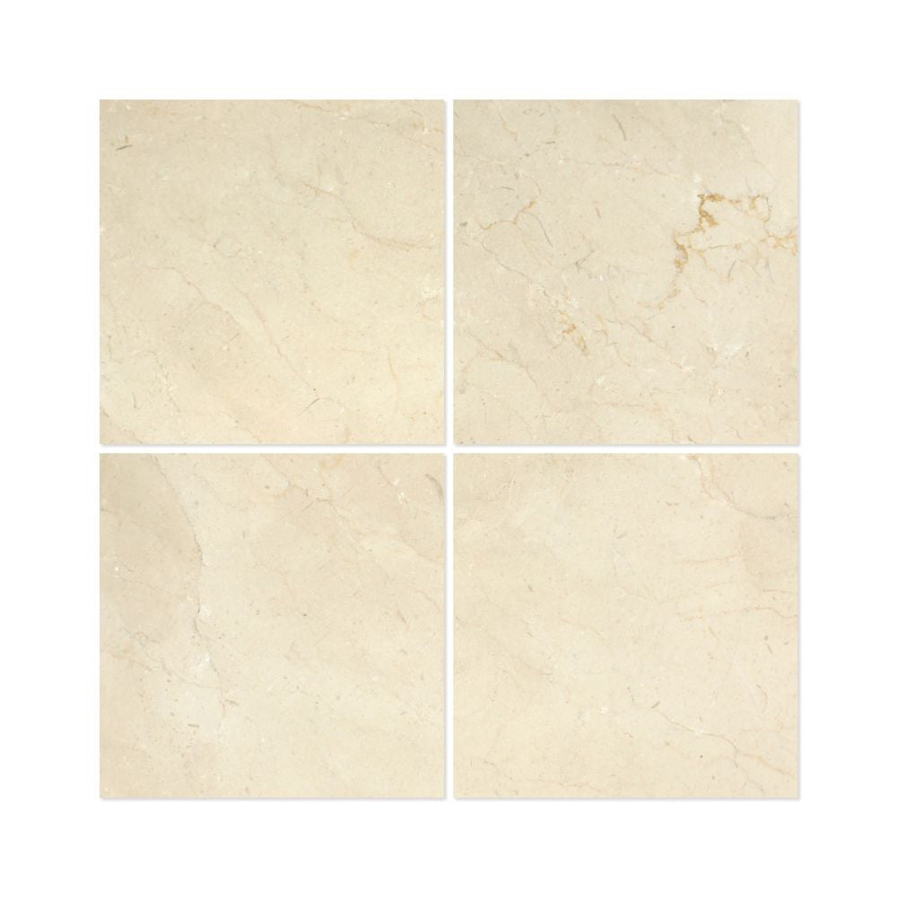 12 x 12 Polished Crema Marfil Marble Tile