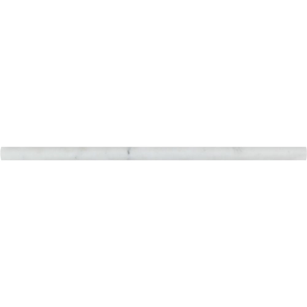 1/2 x 12 Polished Oriental White Marble Pencil Liner
