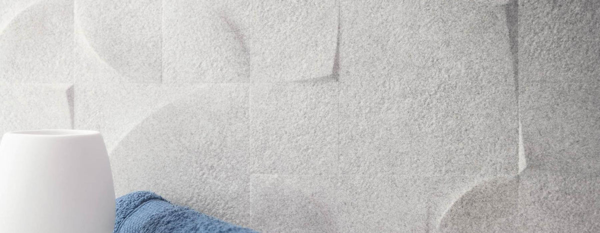 Kone Glacier White Ceramic Tile – room scene