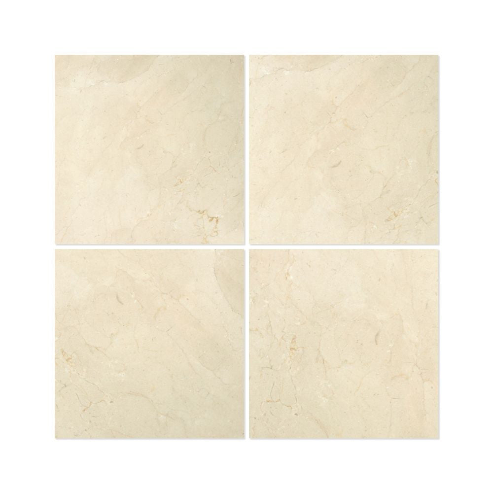 24 x 24 Honed Crema Marfil Marble Tile