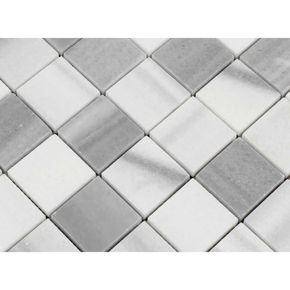 2 x 2 Polished Mink (Marmara) Marble Mosaic Tile (Cross-Cut)