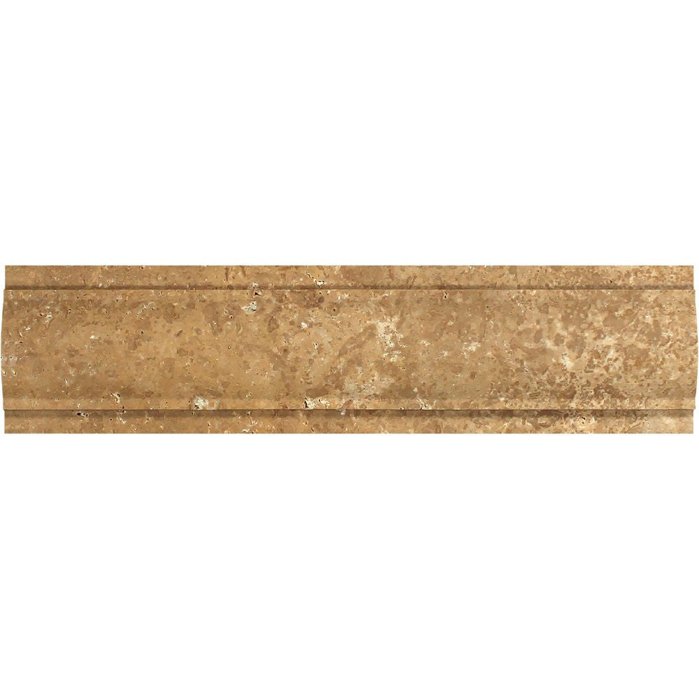 3 x 12 Honed Noce Travertine Arch Molding