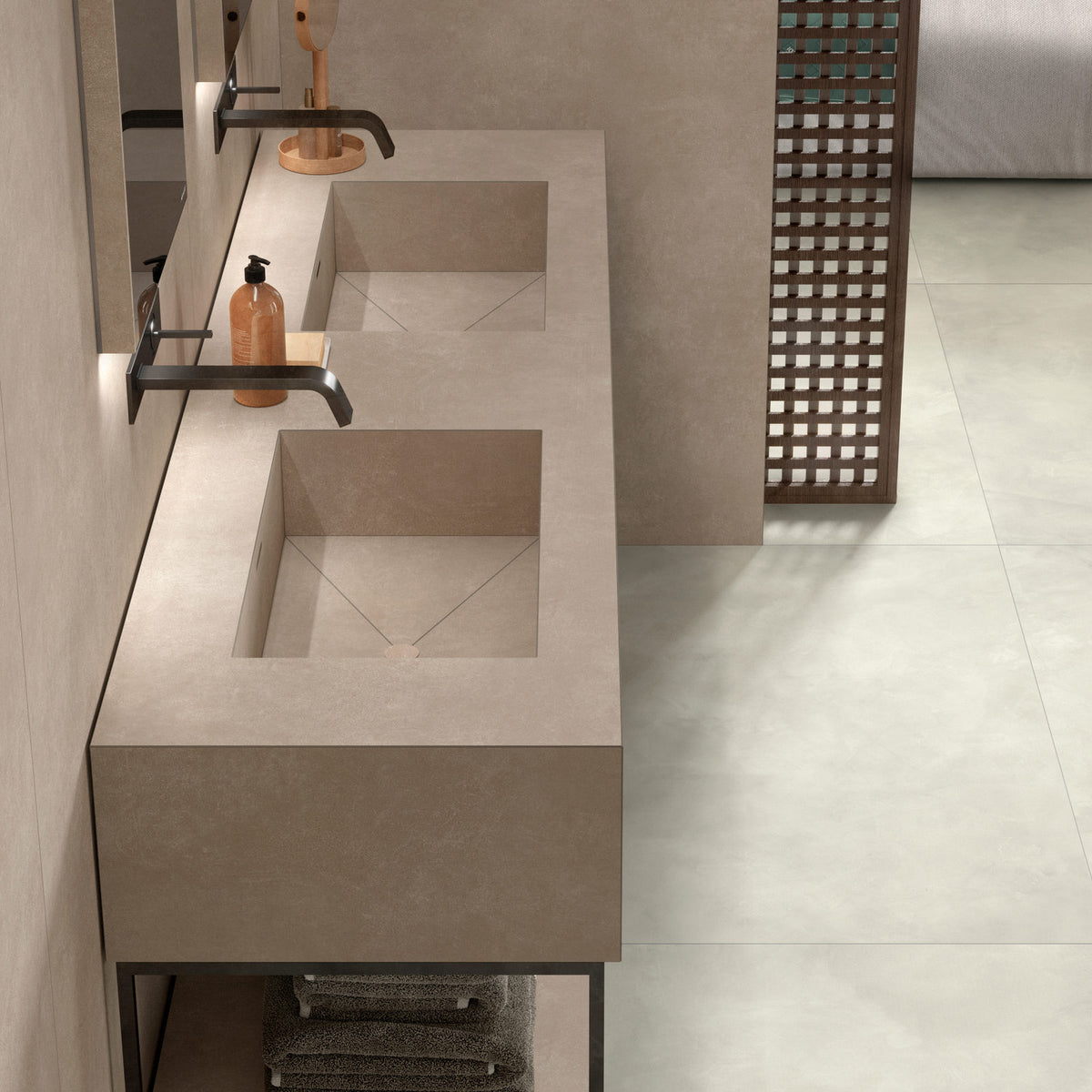 Glocal Harmony Porcelain Tile bathroom detail