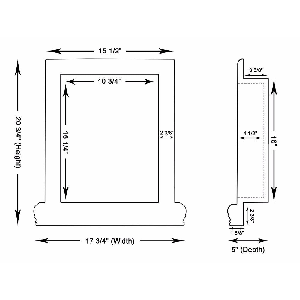 Durango Travertine Shower Niche Honed - Large