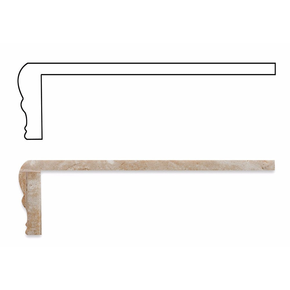 Durango Travertine Shower Corner Shelf - Honed