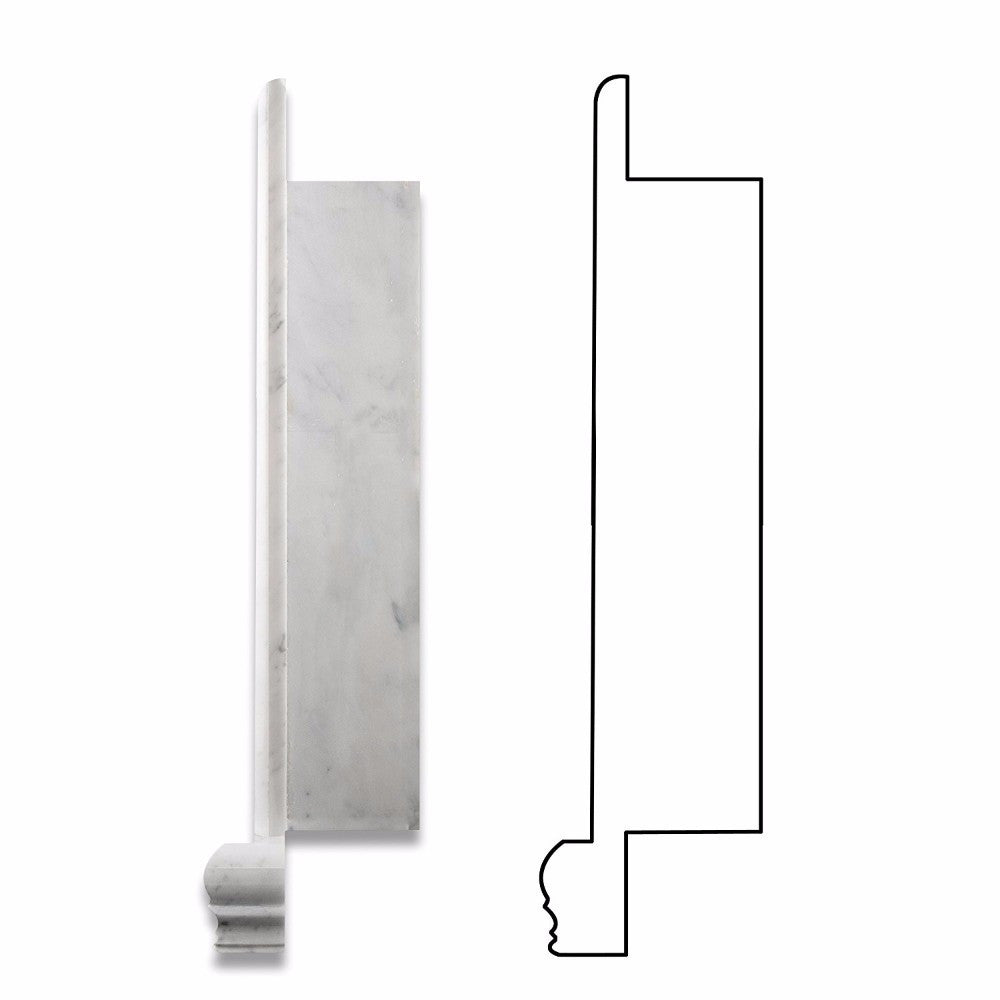 Bianco Carrara Marble Shower Niche Polished - Large