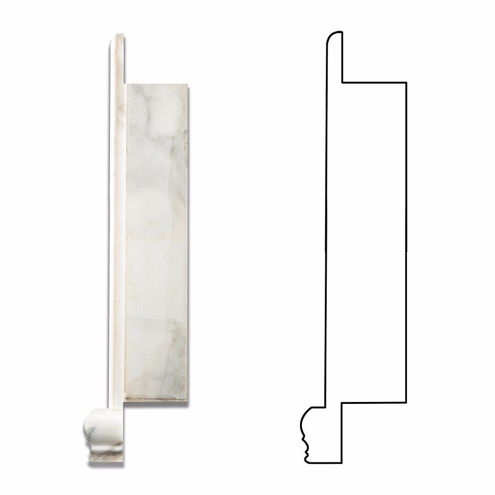 Calacatta Gold Marble Shower Niche Honed - Large