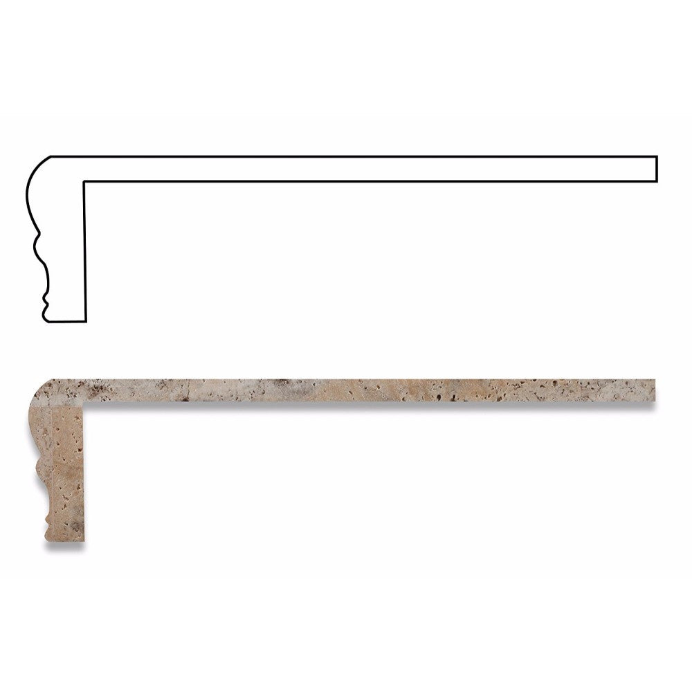 Philadelphia Travertine Shower Corner Shelf - Honed