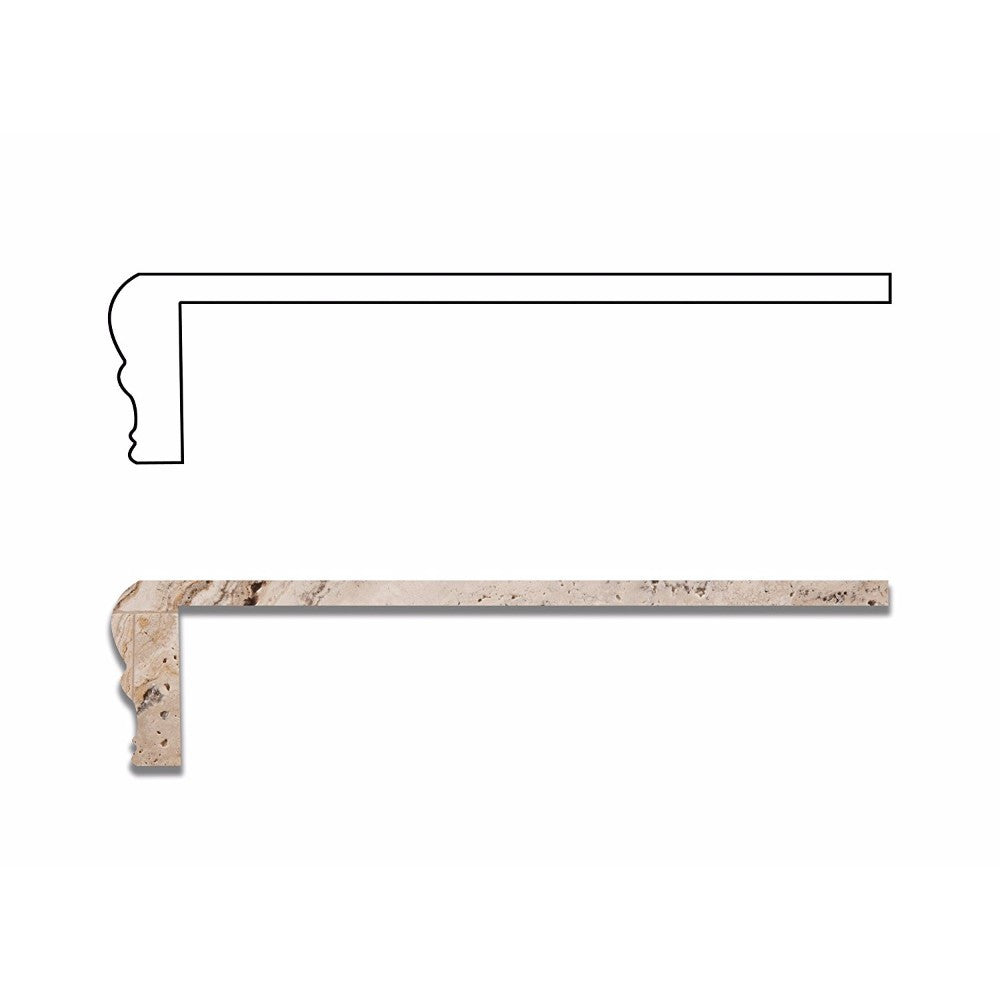 Valencia Travertine Shower Corner Shelf - Honed