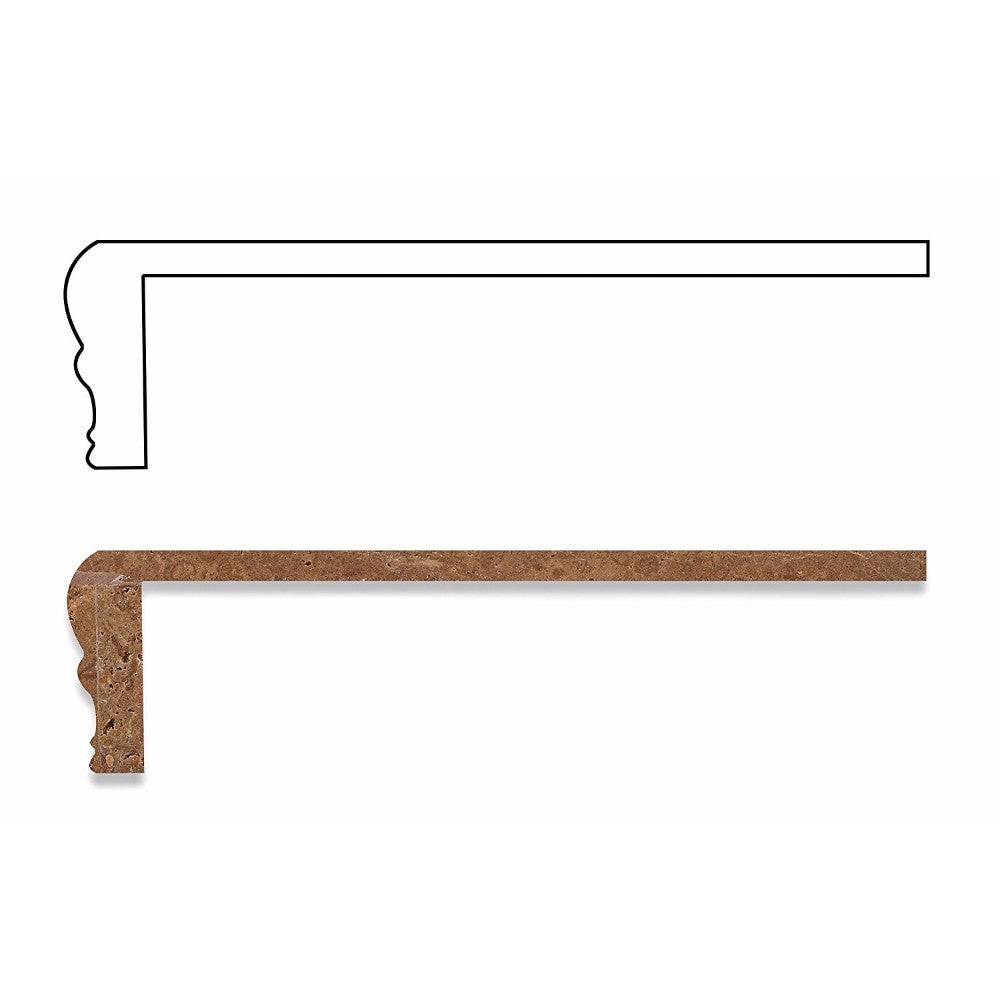 Noce Travertine Shower Corner Shelf - Honed