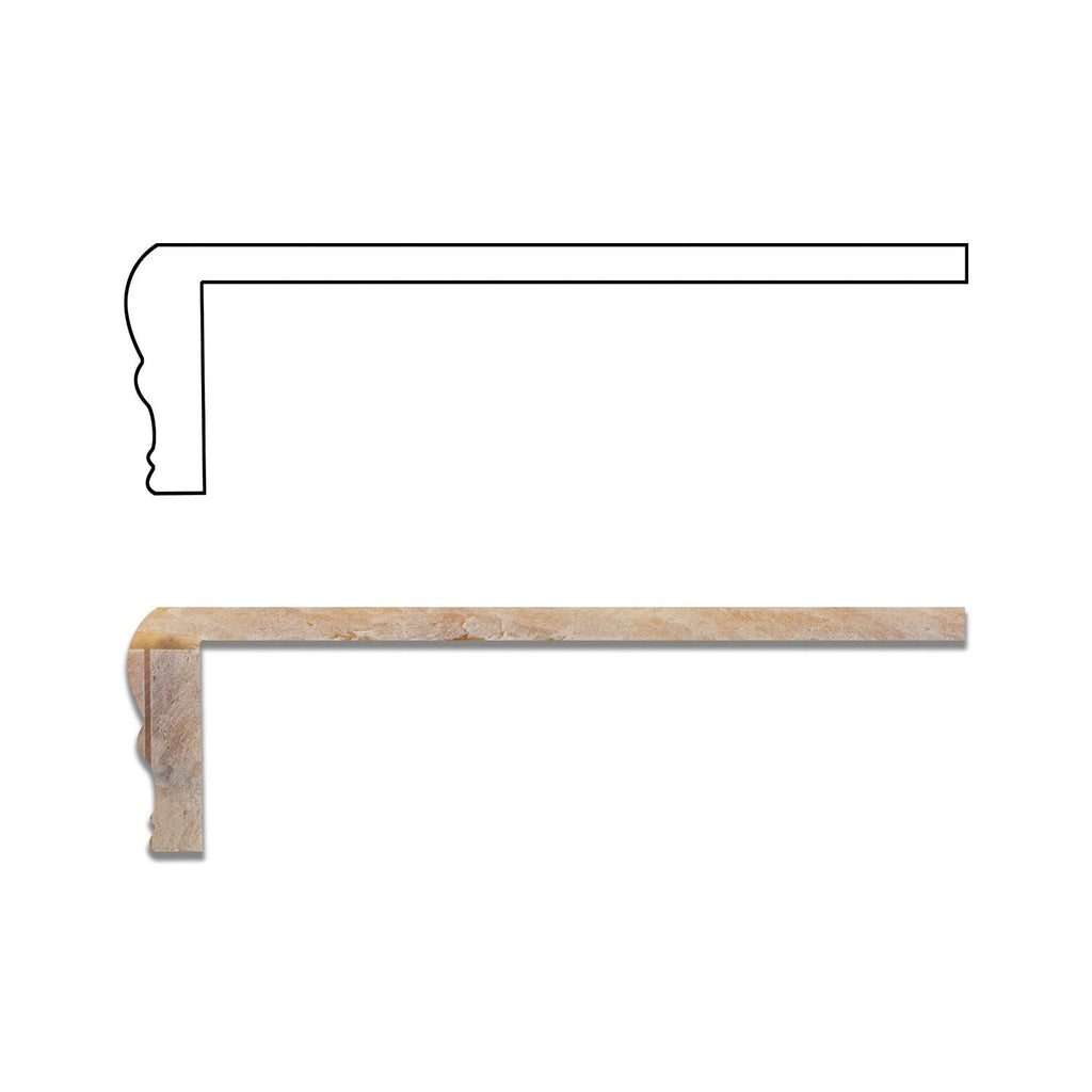 Honey Onyx Shower Corner Shelf - Polished
