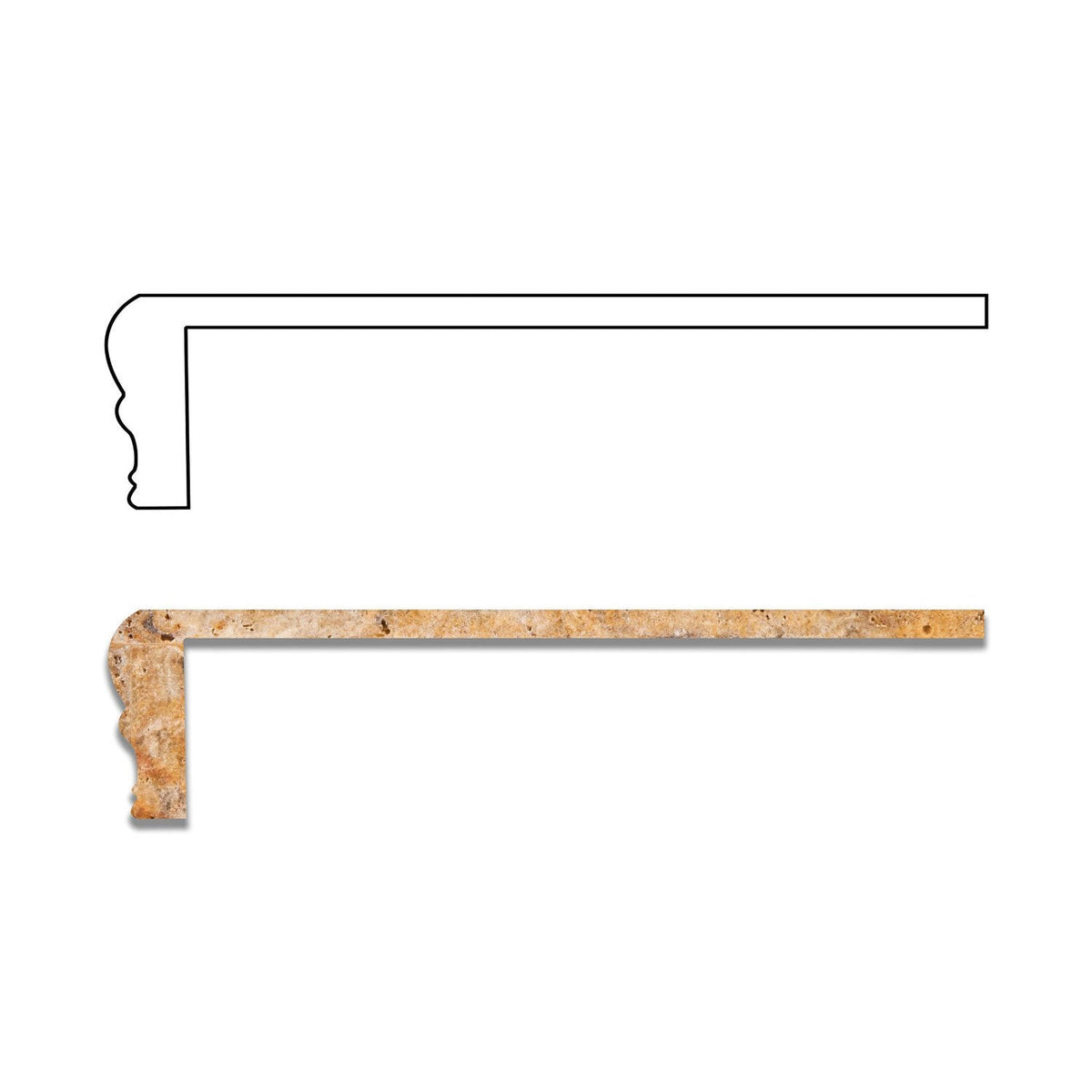Scabos Travertine Shower Corner Shelf - Honed