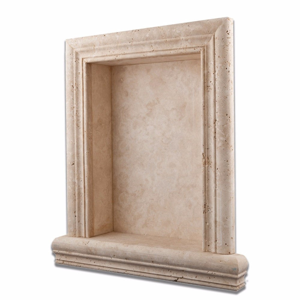 Ivory Travertine Shower Niche Honed - Large