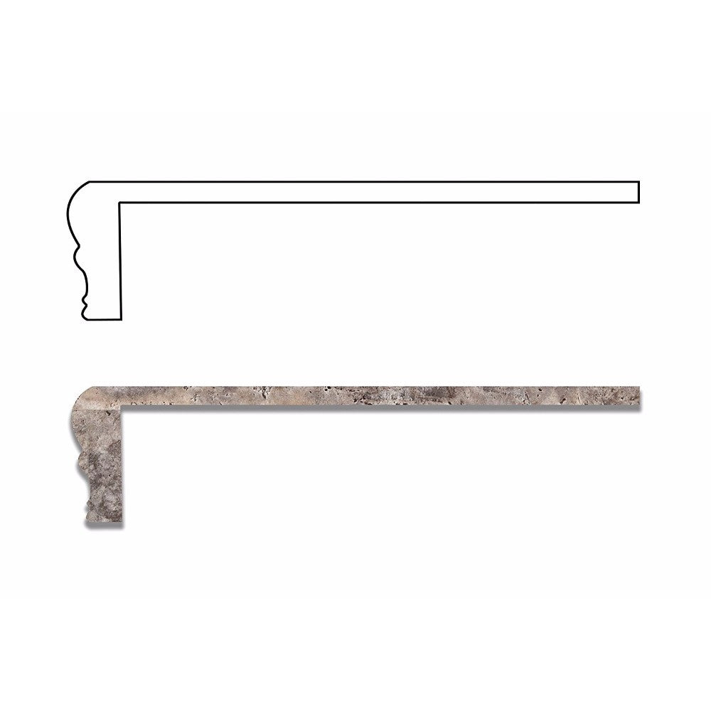 Silver Travertine Shower Corner Shelf - Honed