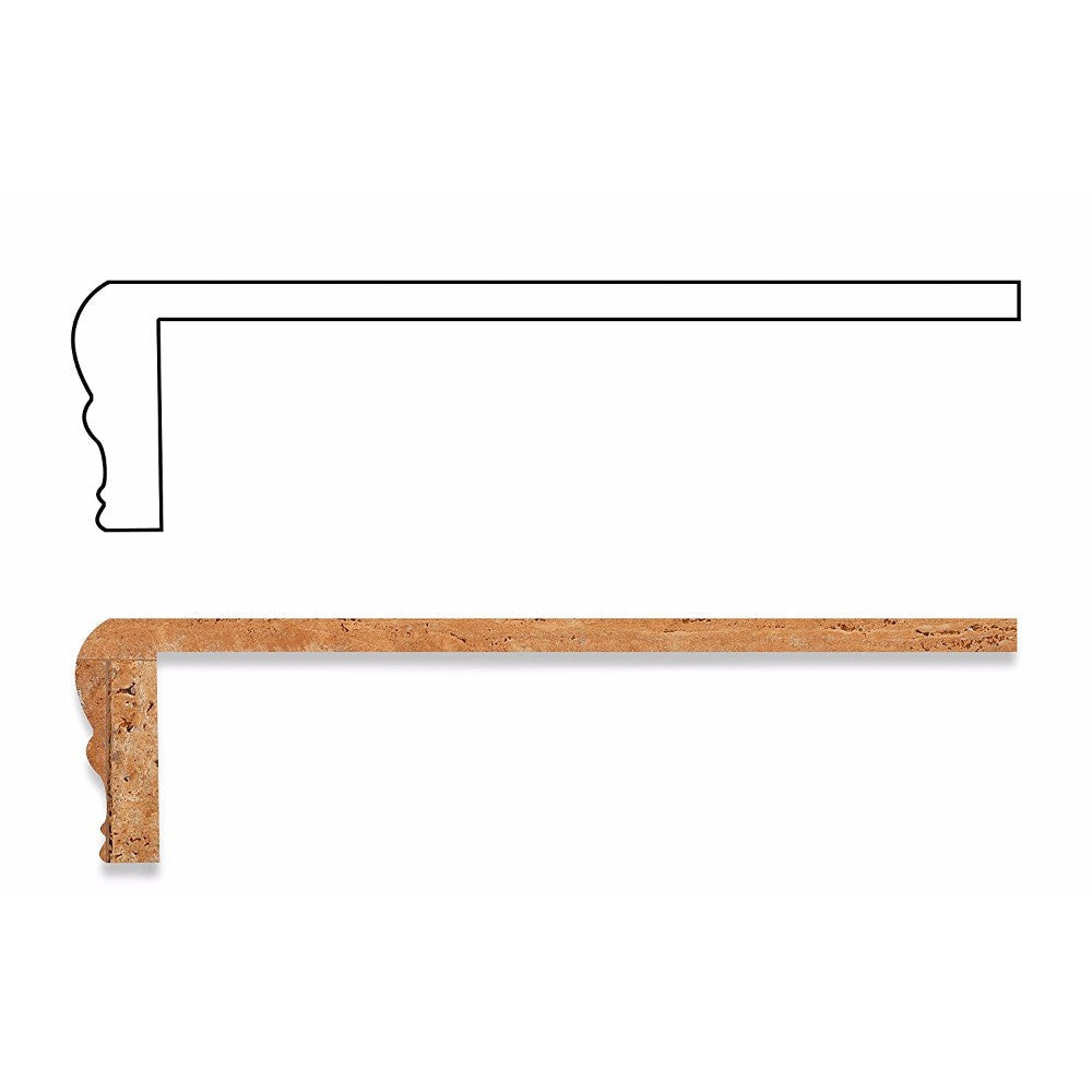 Gold Travertine Shower Corner Shelf - Honed