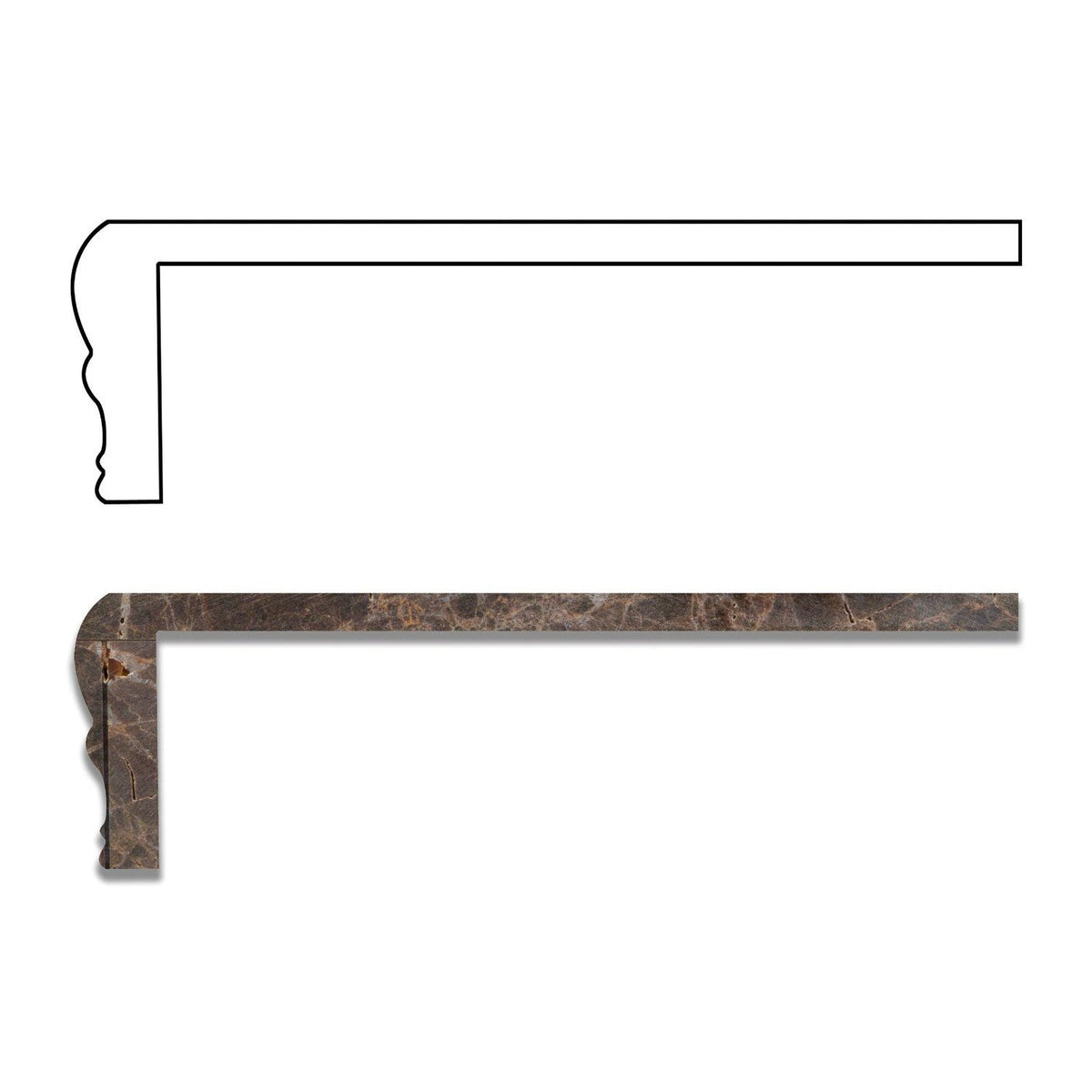 Emperador Dark Marble Shower Corner Shelf - Polished