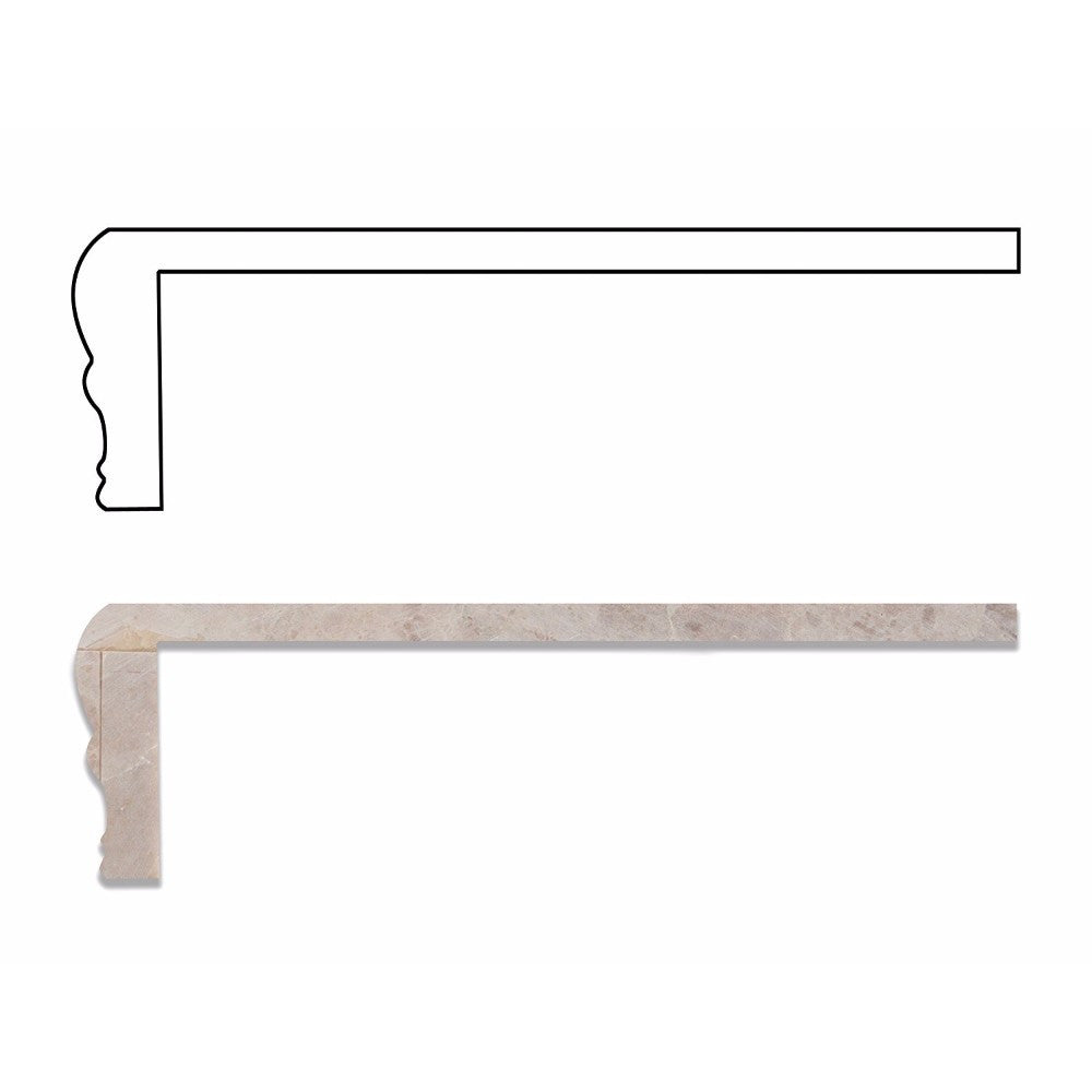 Cappuccino Marble Shower Corner Shelf - Polished