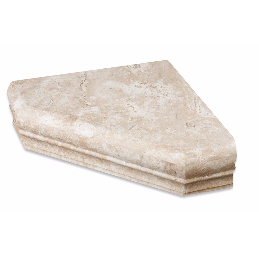 Durango Travertine Shower Corner Shelf - Honed