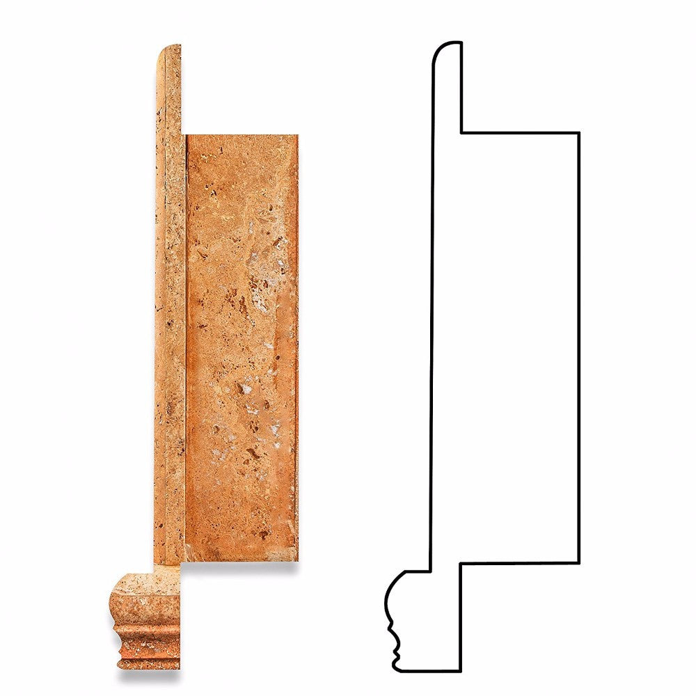 Gold Travertine Shower Niche Honed - Small
