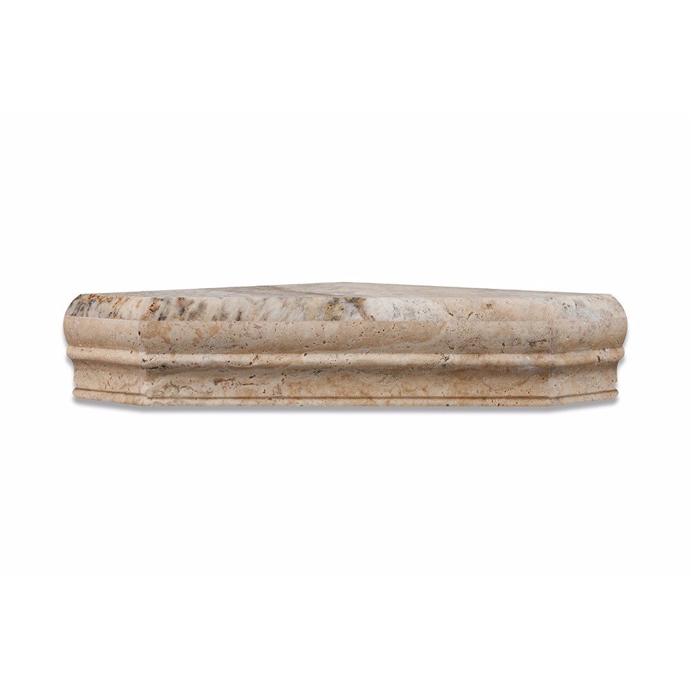Philadelphia Travertine Shower Corner Shelf - Honed