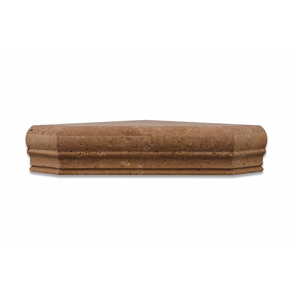 Noce Travertine Shower Corner Shelf - Honed