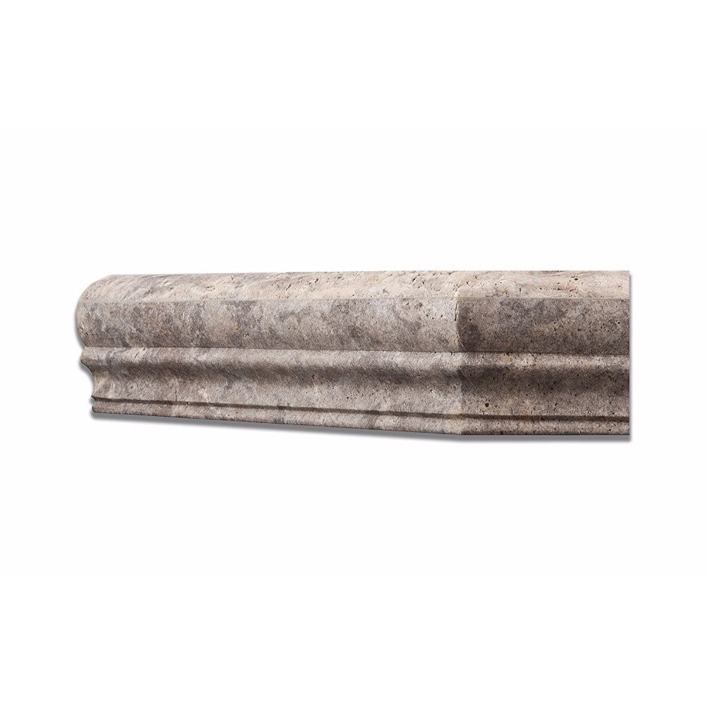 Silver Travertine Shower Corner Shelf - Honed