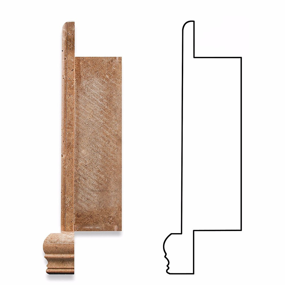Noce Travertine Shower Niche Honed - Small