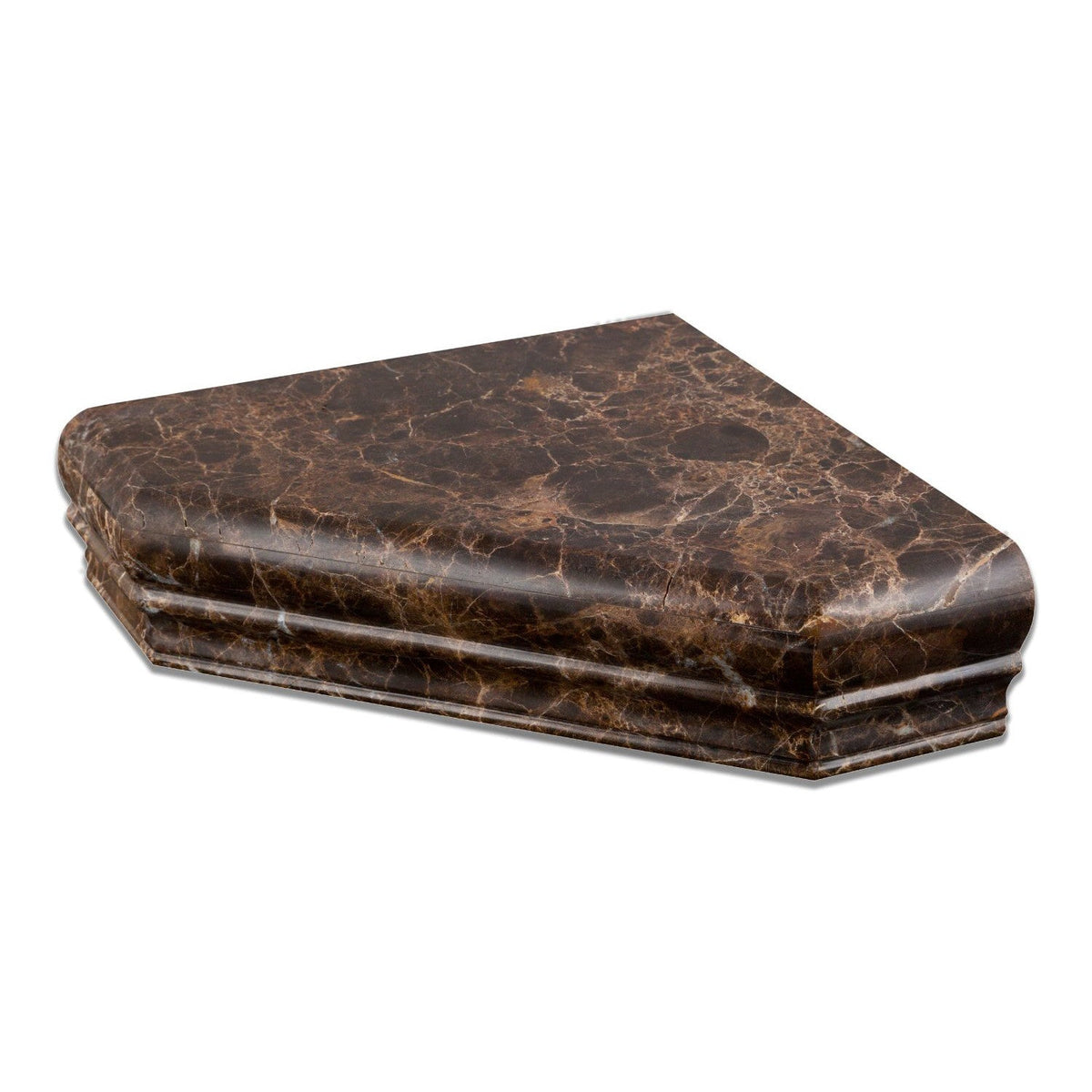 Emperador Dark Marble Shower Corner Shelf - Polished