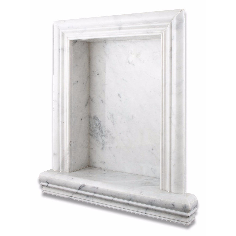 Bianco Carrara Marble Shower Niche Polished - Large