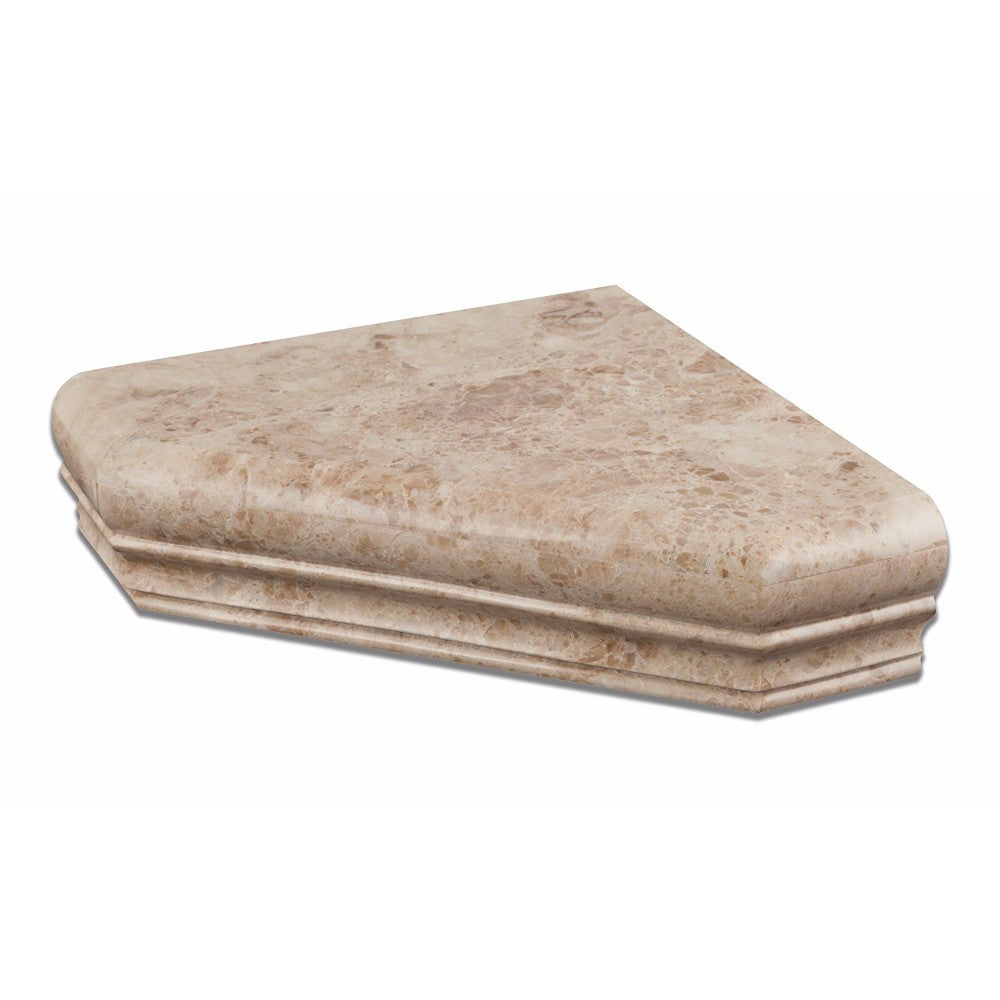 Cappuccino Marble Shower Corner Shelf - Polished