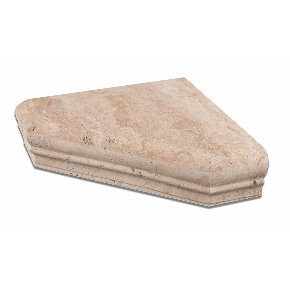 Philadelphia Light Travertine Shower Corner Shelf - Honed