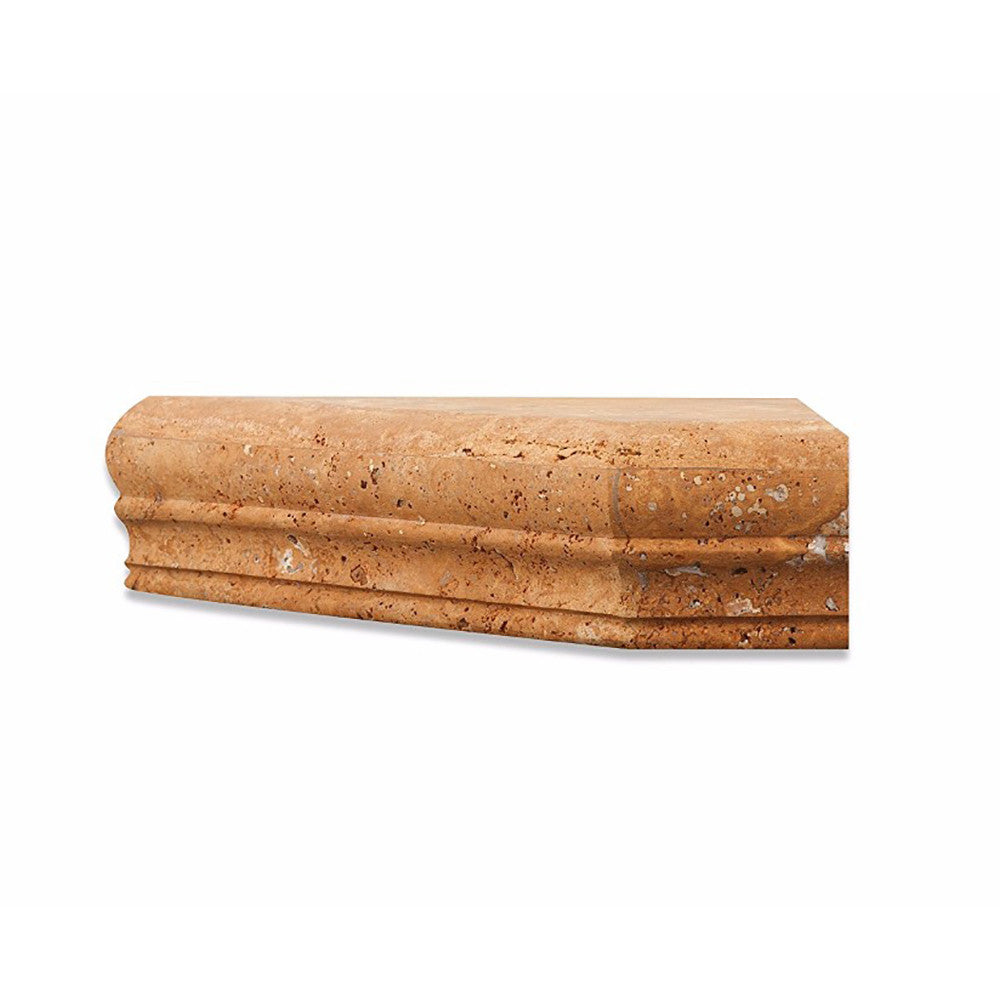 Gold Travertine Shower Corner Shelf - Honed