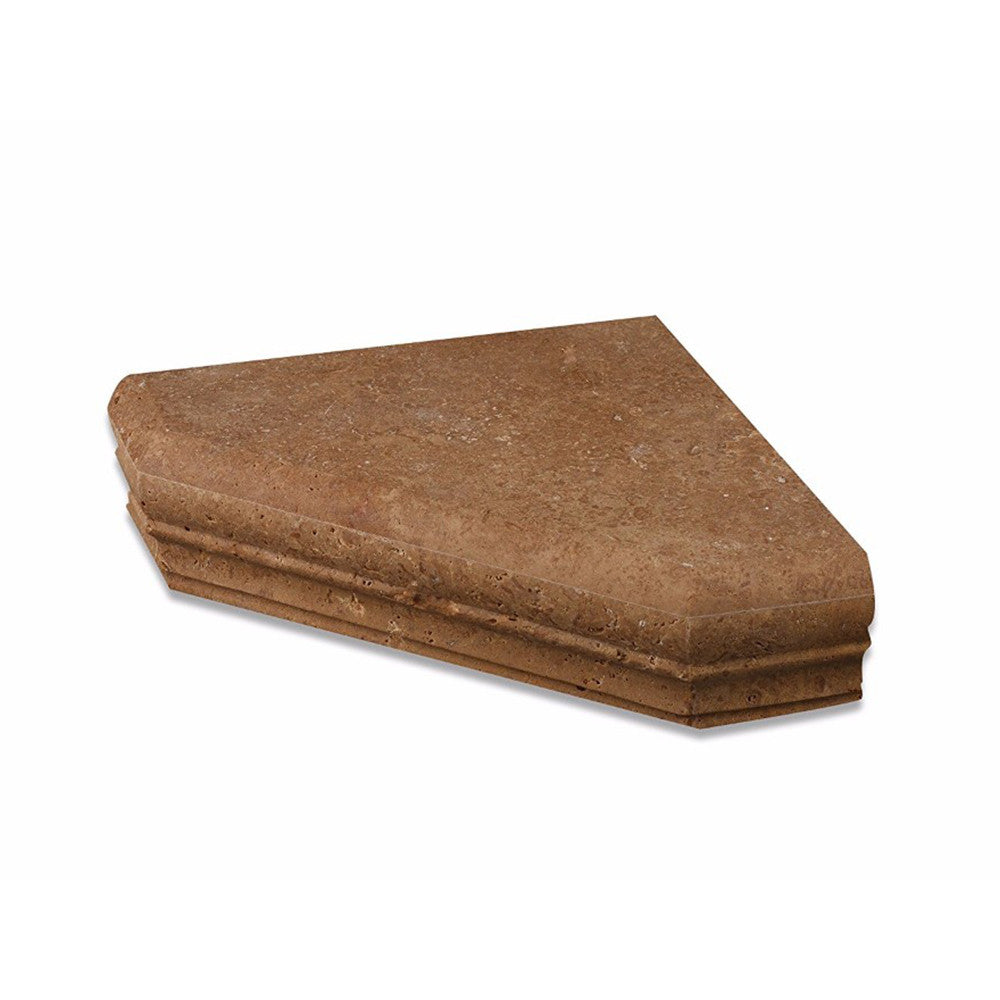 Noce Travertine Shower Corner Shelf - Honed