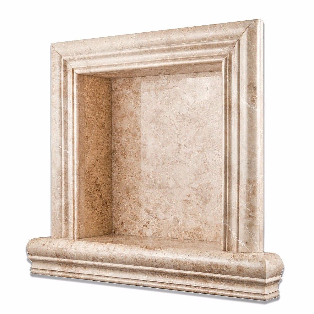 Cappuccino Marble Shower Niche Polished - Small