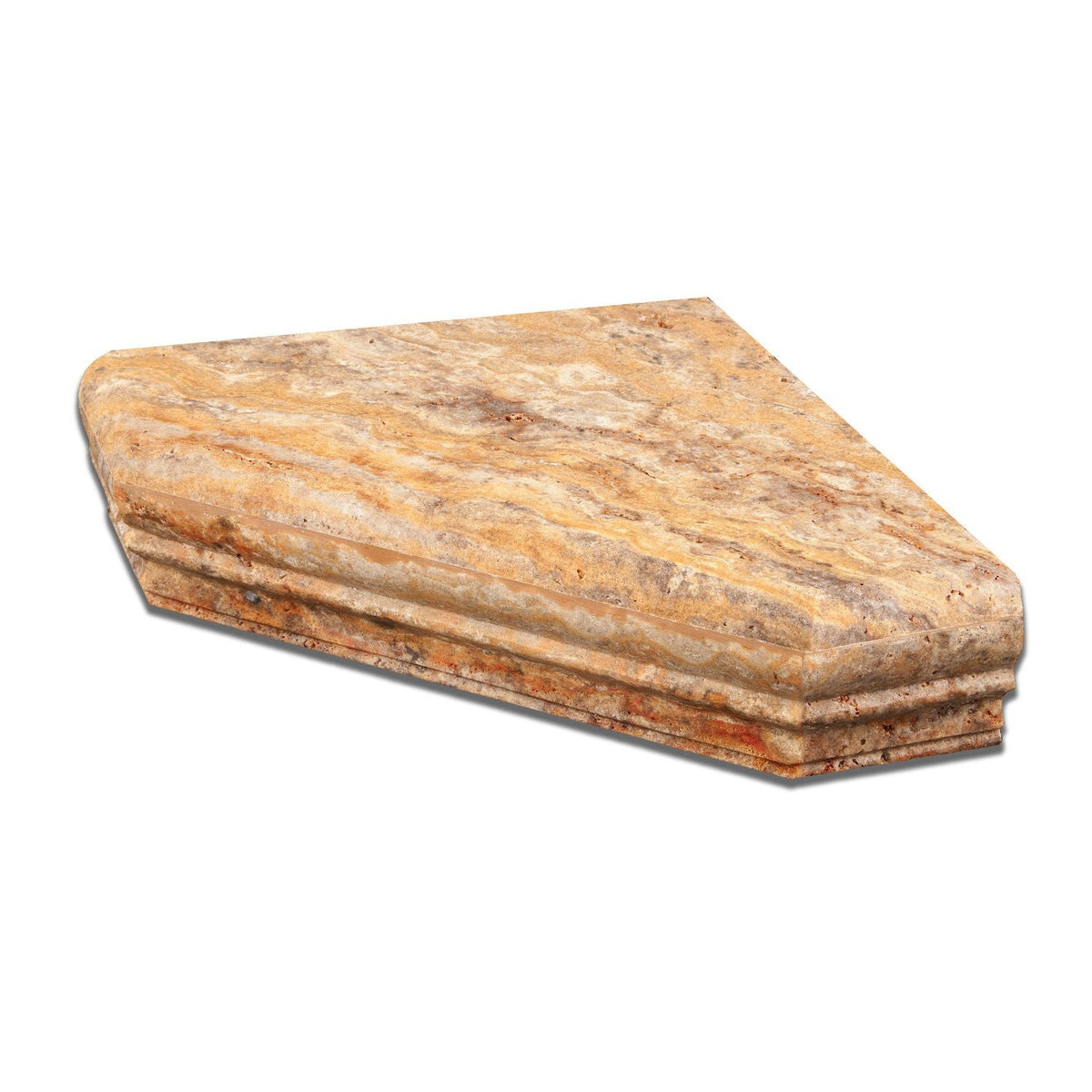 Scabos Travertine Shower Corner Shelf - Honed