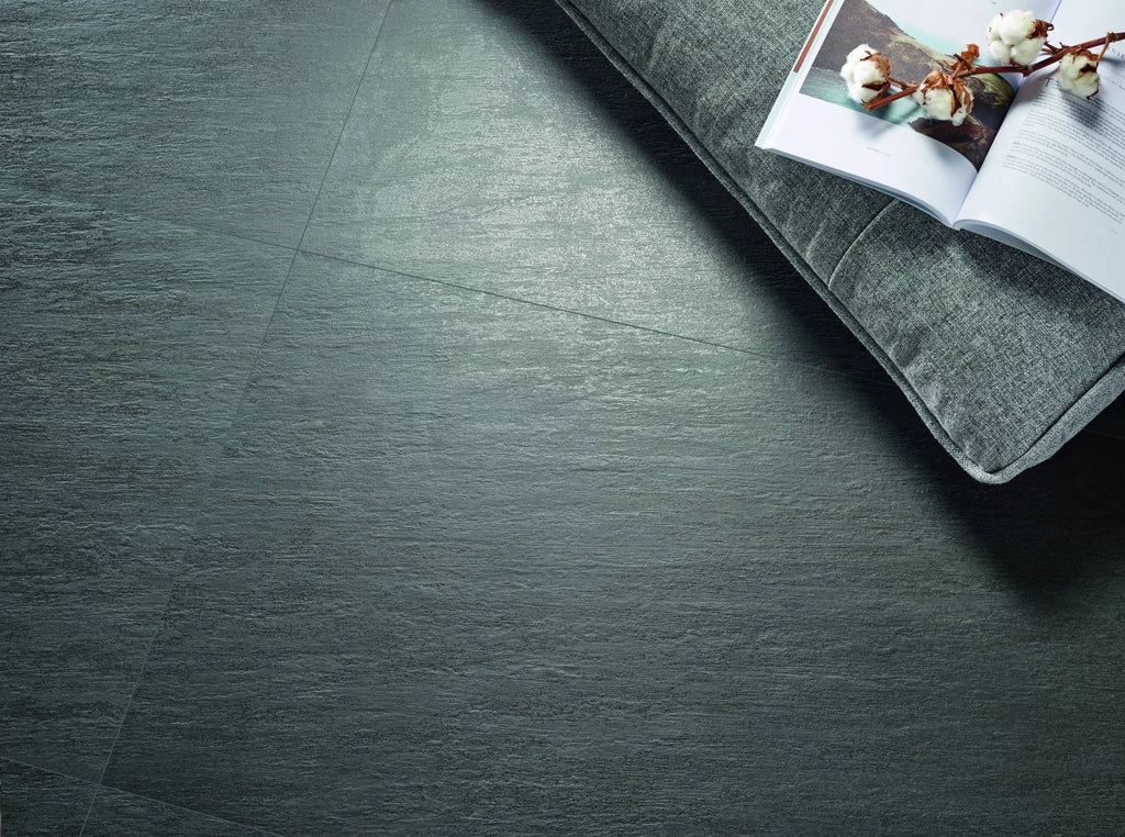 Terranova Negro Porcelain Tile – room scene