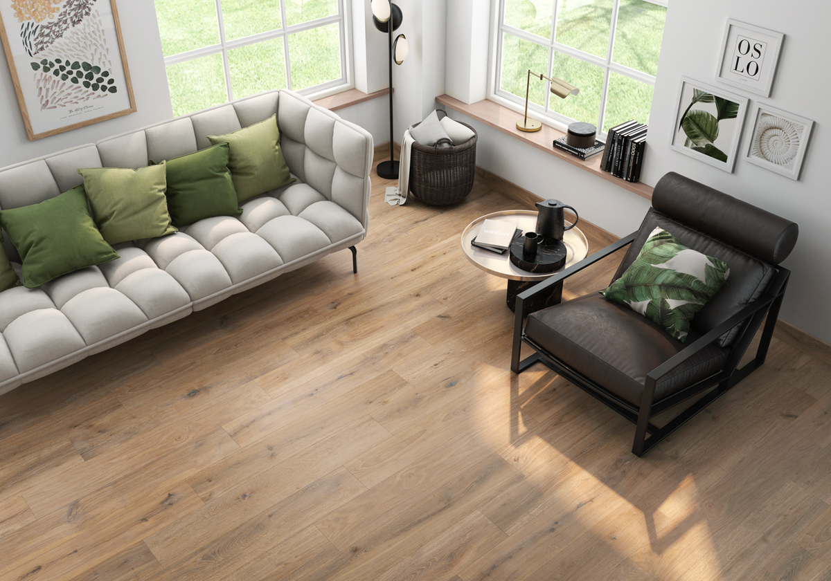 Panama Roble Porcelain Tile – room scene