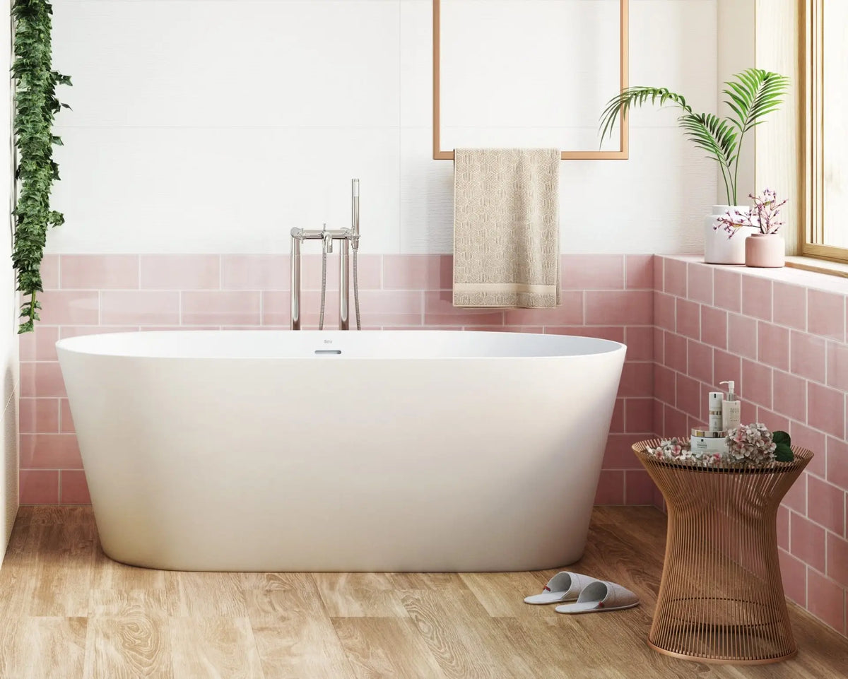 Joy Velvet Pink Ceramic Wall Tile – room scene