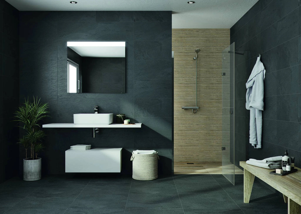 Terranova Negro Porcelain Tile – room scene