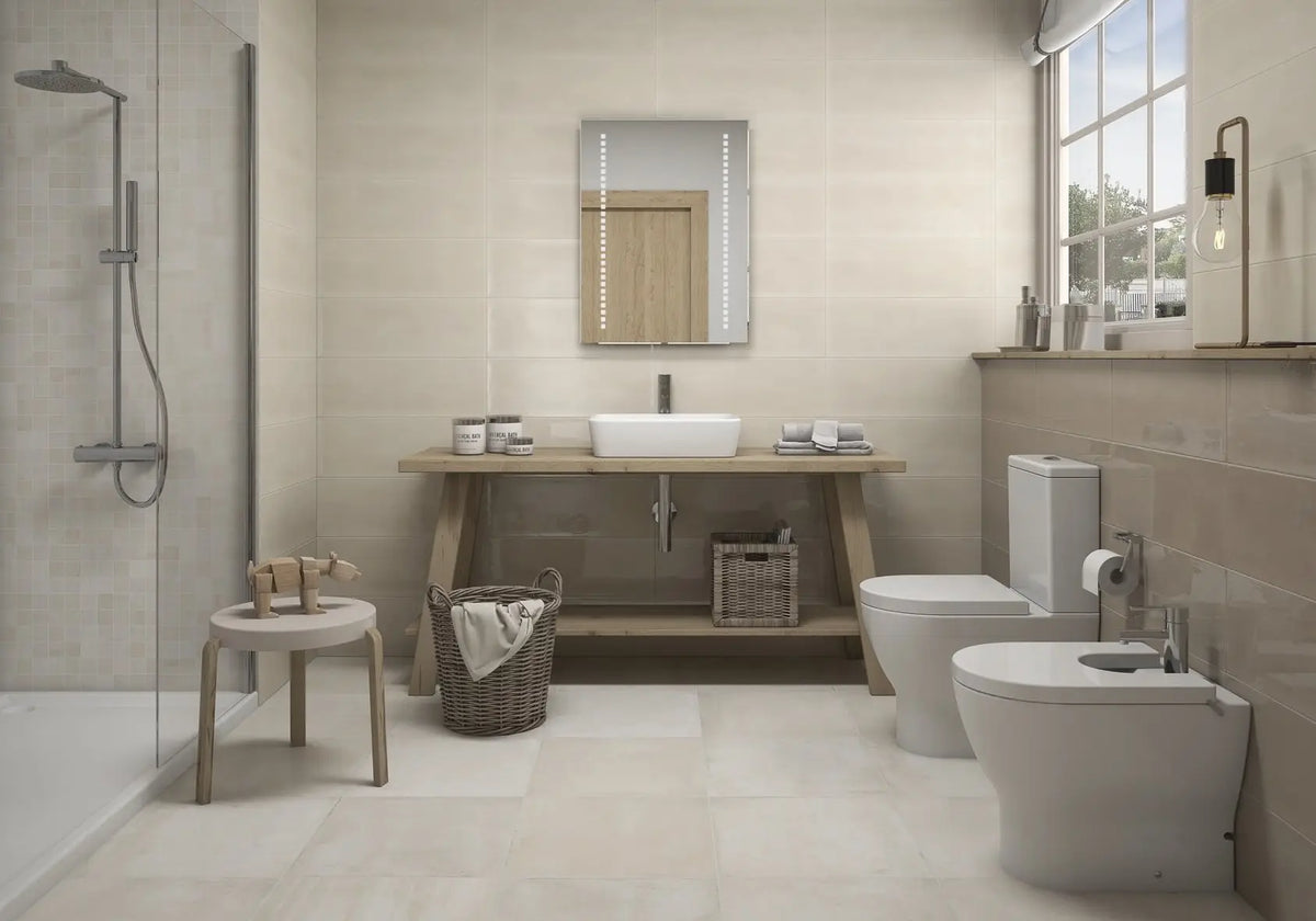 Winter Beige Ceramic Wall Tile – room scene