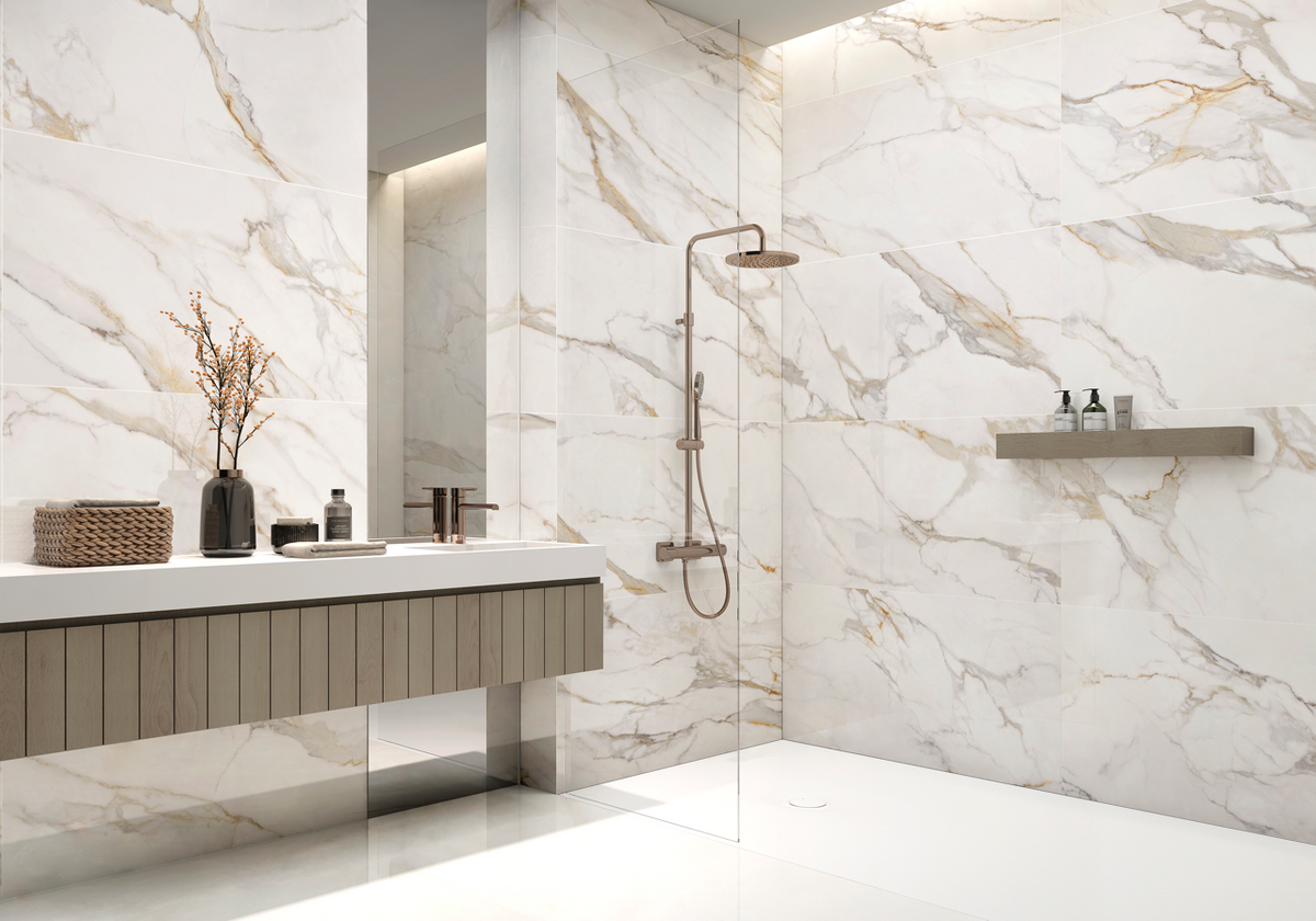 Calacatta Oro Porcelain Tile – room scene