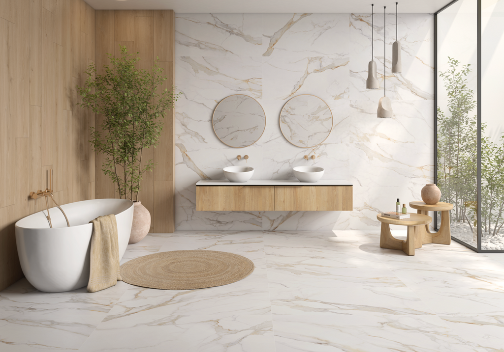 Calacatta Oro Porcelain Tile – room scene