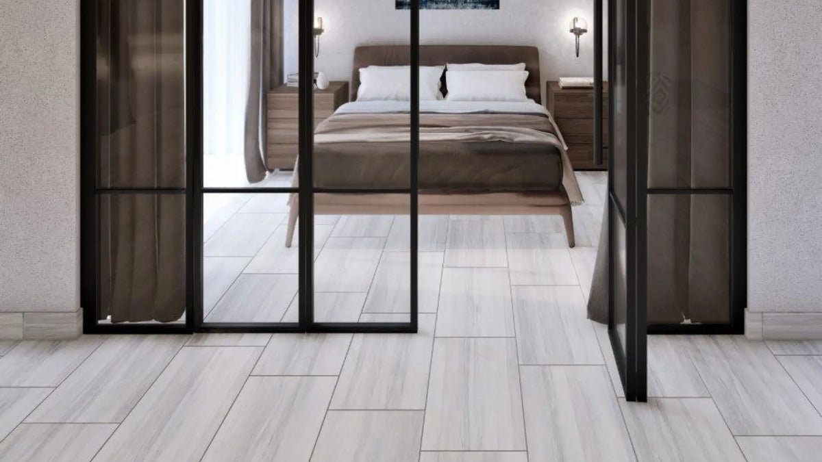 Astoria Gray Porcelain Tile – room scene