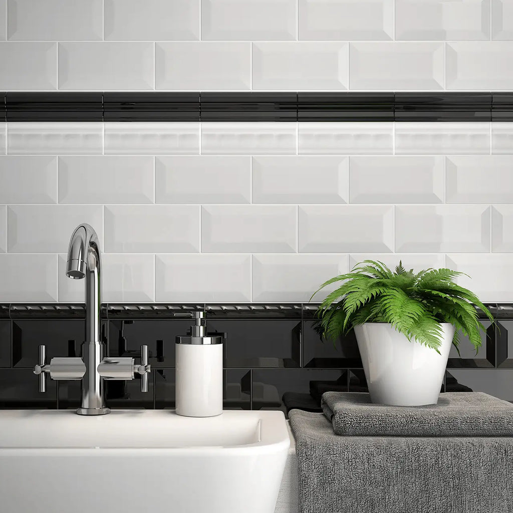 CC Textures White Ice Ceramic Wall Tile – room scene