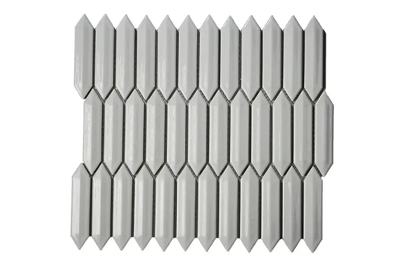 CC Mosaics Plus White 3D Picket Porcelain Mosaic Tile