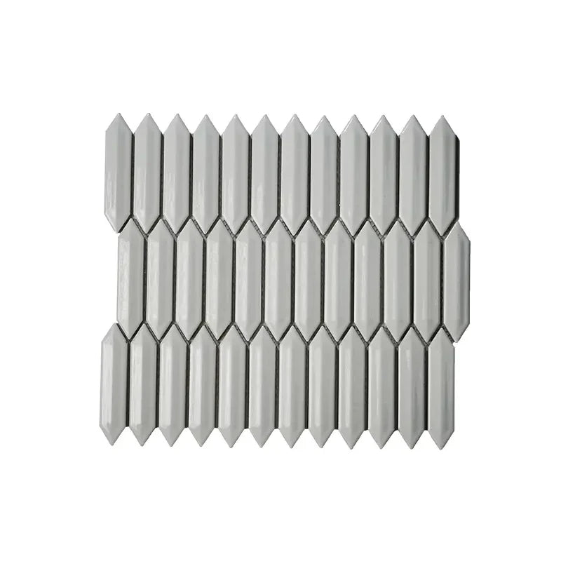 CC Mosaics Plus White 3D Picket Porcelain Mosaic Tile