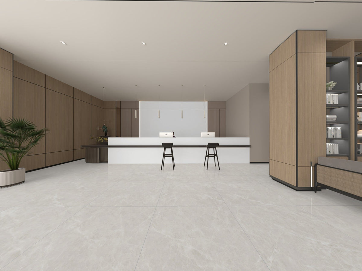 Lumina Brooke Bianco Porcelain Tile – room scene