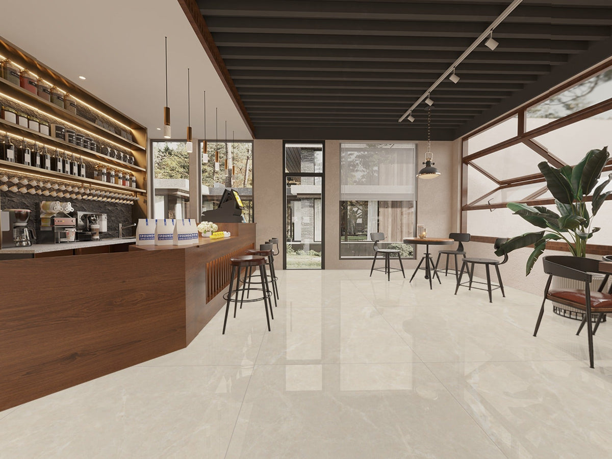 Lumina Brooke Slate Porcelain Tile – room scene