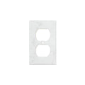 Bianco Carrara Marble Single Duplex Switch Plate Cover / Wall Plate - Honed